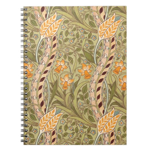 William Morris Daffodil Garden Blume Classic Bota Notizblock (Vorderseite)