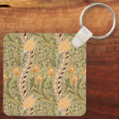 William Morris Daffodil Garden Blume Classic Bota Schlüsselanhänger (Rückseite)