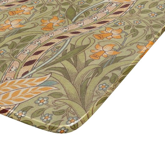 William Morris Daffodil Garden Blume Classic Bota Schneidebrett (Ecke)