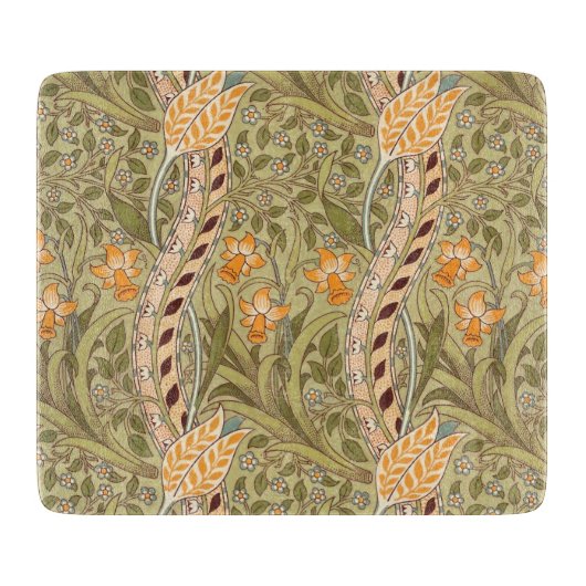 William Morris Daffodil Garden Blume Classic Bota Schneidebrett (Vorderseite)