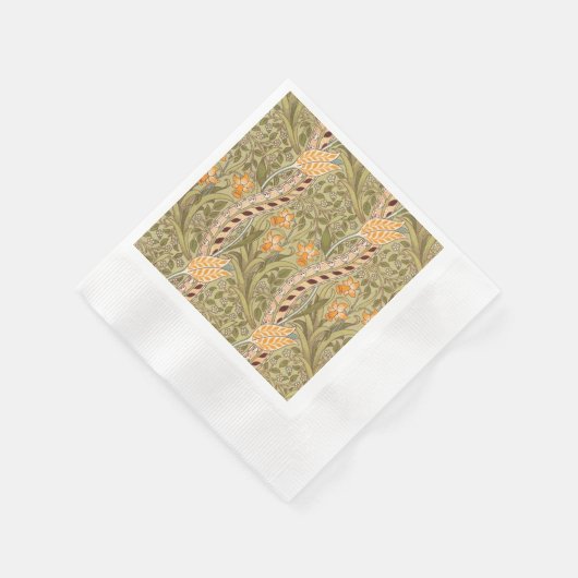 William Morris Daffodil Garden Blume Classic Bota Serviette (Ecke)