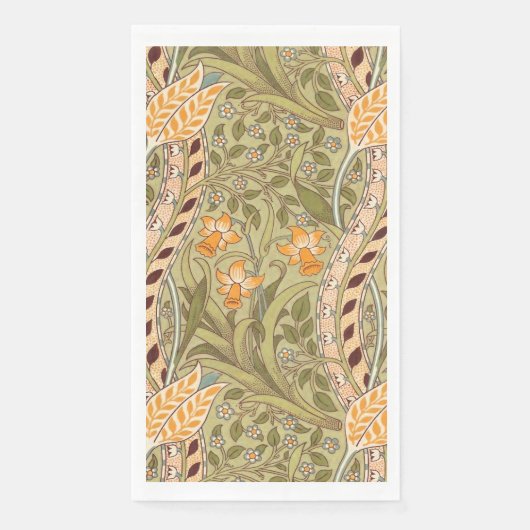 William Morris Daffodil Garden Blume Classic Bota Serviette (Vorderseite)