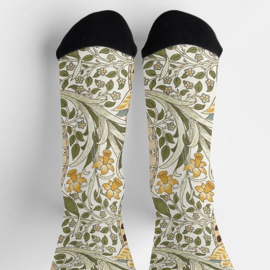 William Morris Daffodil Garden Blume Classic Bota Socken (Oben)