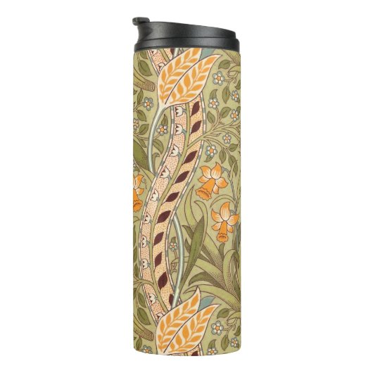 William Morris Daffodil Garden Blume Classic Bota Thermosbecher (Nach rechts gedreht)