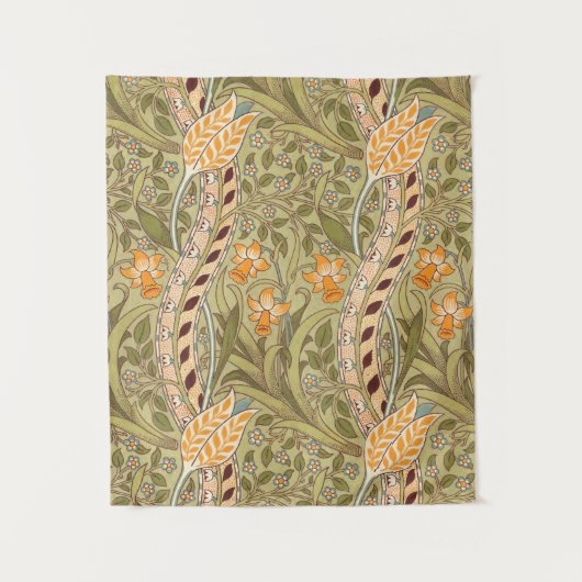 William Morris Daffodil Garden Blume Classic Bota Wandteppich (Vorderseite)