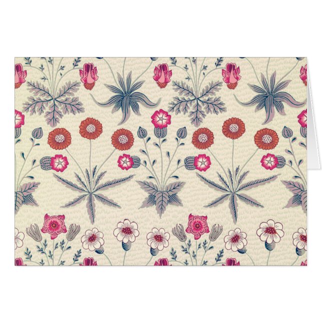 William Morris Daisy Floral Pattern Red Orange (Vorderseite (Horizontal))