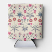 William Morris Daisy Floral Pattern Red Orange Dosenkühler (Vorderseite)