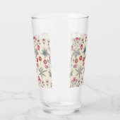 William Morris Daisy Floral Pattern Red Orange Glas (Rechts)