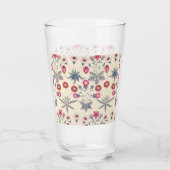 William Morris Daisy Floral Pattern Red Orange Glas (Vorderseite)