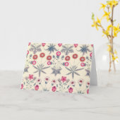William Morris Daisy Floral Pattern Red Orange Karte (Gelbe Blume)