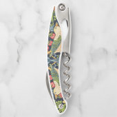 William Morris Daisy Floral Pattern Red Orange Kellnermesser (Rückseite)