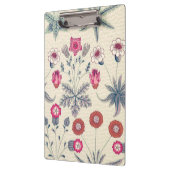 William Morris Daisy Floral Pattern Red Orange Klemmbrett (Links)