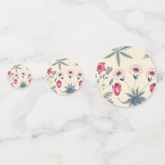 William Morris Daisy Floral Pattern Red Orange Konfetti (Vorderseiten)