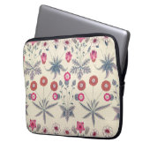 William Morris Daisy Floral Pattern Red Orange Laptopschutzhülle (Vorderseite Links)