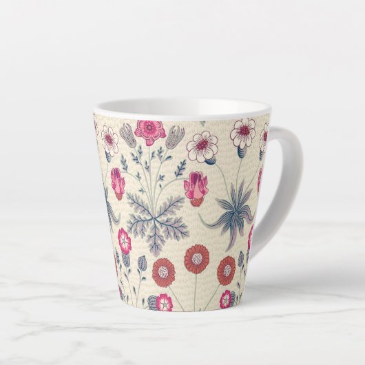 William Morris Daisy Floral Pattern Red Orange Milchtasse (Rechte Ecke)