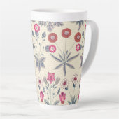 William Morris Daisy Floral Pattern Red Orange Milchtasse (Rechte Ecke)
