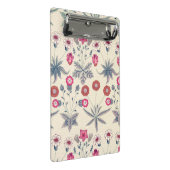William Morris Daisy Floral Pattern Red Orange Mini Klemmbrett (Schrägansicht)