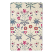 William Morris Daisy Floral Pattern Red Orange Mini Klemmbrett (Rückseite)