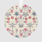 William Morris Daisy Floral Pattern Red Orange Ornament (Vorderseite)