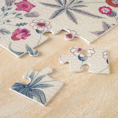 William Morris Daisy Floral Pattern Red Orange Puzzle (Seite)