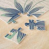 William Morris Daisy Floral Pattern Red Orange Puzzle (Seite)