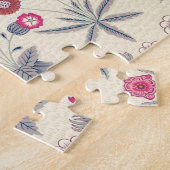 William Morris Daisy Floral Pattern Red Orange Puzzle (Seite)