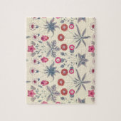 William Morris Daisy Floral Pattern Red Orange Puzzle (Vertikal)