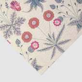 William Morris Daisy Floral Pattern Red Orange Seidenpapier (Ausschnitt)