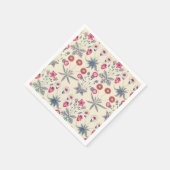 William Morris Daisy Floral Pattern Red Orange Serviette (Ecke)