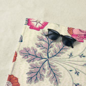 William Morris Daisy Floral Pattern Red Orange Strandtuch (Beispiel)