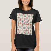 William Morris Daisy Floral Pattern Red Orange T-Shirt (Vorderseite)