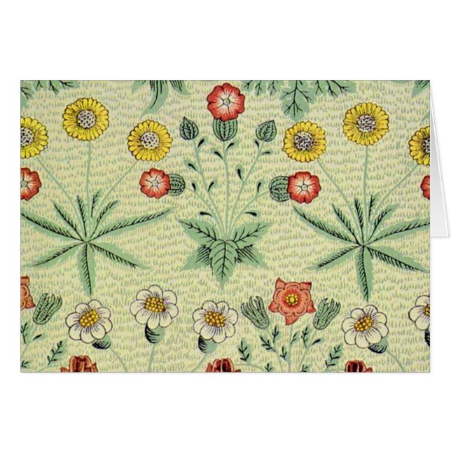 William Morris Daisy Floral Wallpaper Pattern (Vorderseite (Horizontal))