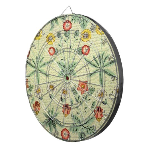 William Morris Daisy Floral Wallpaper Pattern Dartscheibe (Vorderseite rechts)