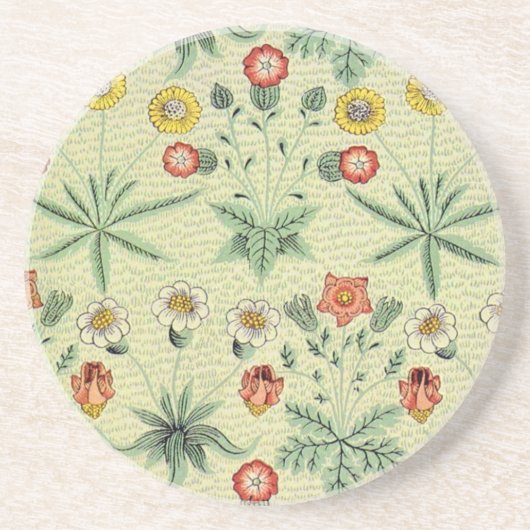 William Morris Daisy Floral Wallpaper Pattern Getränkeuntersetzer (Vorne)