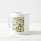 William Morris Daisy Floral Wallpaper Pattern Kaffeetasse (Vorderseite Links)