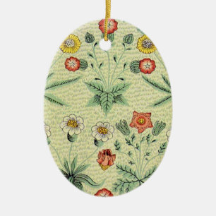 William Morris Daisy Floral Wallpaper Pattern Keramik Ornament