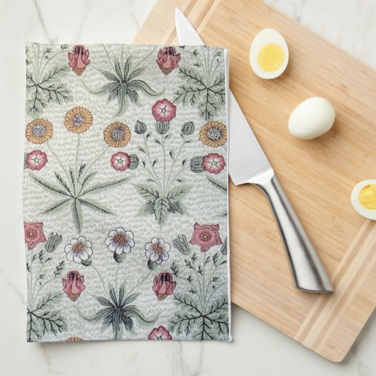 William Morris Daisy Floral Wallpaper Pattern Küchentuch (Viertel Falte)