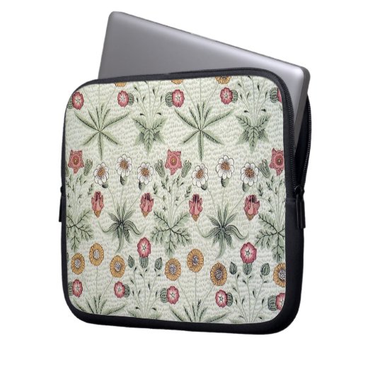 William Morris Daisy Floral Wallpaper Pattern Laptopschutzhülle (Vorderseite Links)