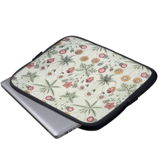William Morris Daisy Floral Wallpaper Pattern Laptopschutzhülle (Vorne Knopf)