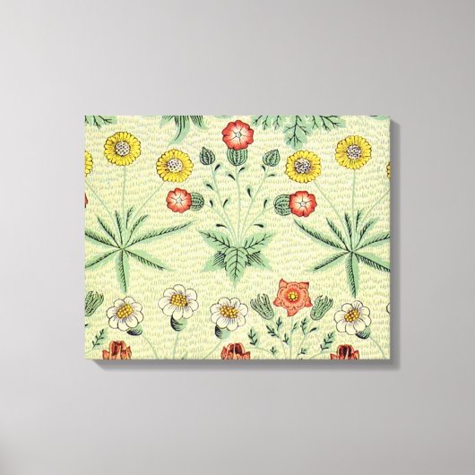 William Morris Daisy Floral Wallpaper Pattern Leinwanddruck (Vorderseite)