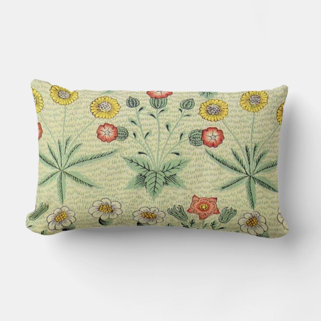 William Morris Daisy Floral Wallpaper Pattern Lendenkissen (Vorderseite)