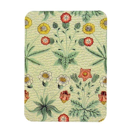 William Morris Daisy Floral Wallpaper Pattern Magnet (Vertikal)