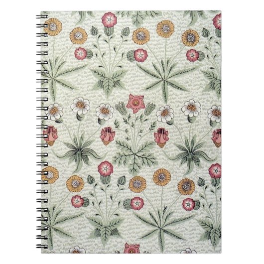 William Morris Daisy Floral Wallpaper Pattern Notizblock (Vorderseite)