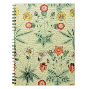 William Morris Daisy Floral Wallpaper Pattern Notizblock
