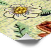 William Morris Daisy Floral Wallpaper Pattern Poster (Ecke)