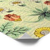 William Morris Daisy Floral Wallpaper Pattern Poster (Ecke)