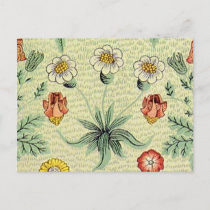 William Morris Daisy Floral Wallpaper Pattern Postkarte