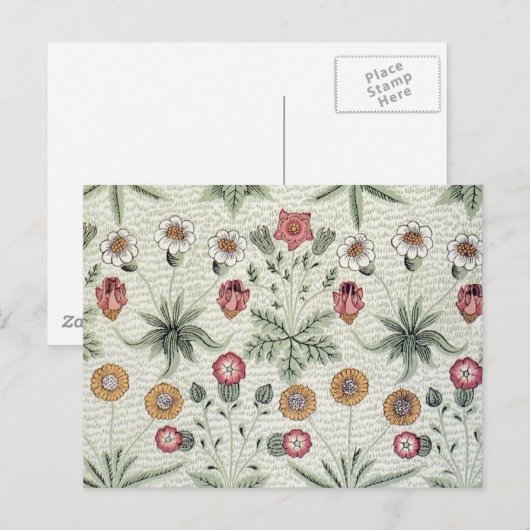 William Morris Daisy Floral Wallpaper Pattern Postkarte (Vorne/Hinten)