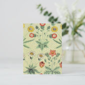 William Morris Daisy Floral Wallpaper Pattern Postkarte (Stehend Vorderseite)