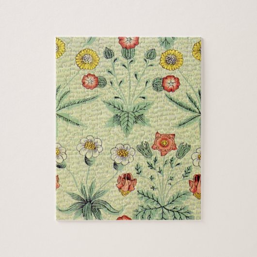 William Morris Daisy Floral Wallpaper Pattern Puzzle (Vertikal)